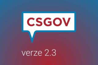 Logo projektu CSGOV a číslo verze 2.3.