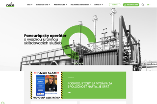 Homepage webu nafta.sk