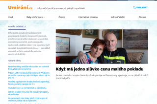 Homepage webu umirani.cz