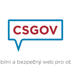 Stabilní a bezpečný web pro obce a logo projektu CSGOV.